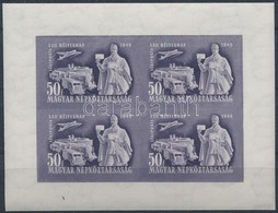 ** 1949 Bélyegnap Vágott Kisív (100.000) / Mi 1065 Imperforate Mini Sheet - Sonstige & Ohne Zuordnung