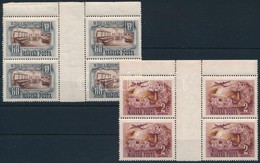 ** 1950 Bélyegmúzeum Sor ívközéprészes Négyestömbökben (40.000) / Mi 1086-1087 Gutter Blocks Of 4 - Autres & Non Classés