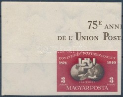 ** 1950 UPU Blokkból Kivágott Felső ívsarki Bélyeg (18.000) / Mi 1111 Imperforate Corner Stamp - Other & Unclassified