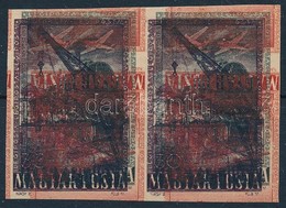 (*) 1950 Repülő Próbanyomat Pár, A 30f,  3Ft és (fordítva) A 2Ft Képe Egymásra Nyomva / Airmail Proof Pair, Design Of Mi - Autres & Non Classés