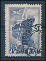 O 1950 Repülő 1,60Ft Dupla Papírránccal / Mi 1124 With Double Creases - Sonstige & Ohne Zuordnung