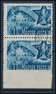 O 1951 Május 1. (II.) 1Ft Alul Fogazatlan ívszéli Pár / Mi 1162 Pair, Imperforate Below - Autres & Non Classés