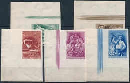 ** 1951 Gyermek II. Vágott ívsarki Sor (10.000) / Mi 1165-1169 Imperforate Corner Set - Autres & Non Classés