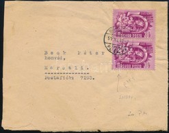 1951 Levél Kettős Fogazású Ötéves Terv 30f Párral Bérmentesítve / 30f Pair With Double Perforation On Cover - Sonstige & Ohne Zuordnung