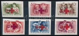 ** 1957 Vöröskereszt (IV.) Vágott Sor (25.000) / Mi 1482-1487 Imperforate Set - Sonstige & Ohne Zuordnung