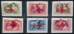 ** 1957 Vöröskereszt (IV.) Vágott Sor (25.000) / Mi 1482-1487 Imperforate Set - Autres & Non Classés