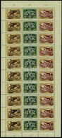 ** 1957 Bélyegnap Hajtott Teljes ív (5.000) / Mi 1501-1502 Folded Complete Sheet - Altri & Non Classificati