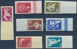 ** 1958 Sport III. ívszéli Vágott Sor (6.000) / Mi 1542-1548 Imperforate  Margin Set - Sonstige & Ohne Zuordnung