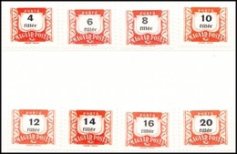 ** 1958 Vörös-fekete Portó Sor Vízjel Nélkül, Selymes Gumival / Mi P 222-239 Y With Silky Gum - Sonstige & Ohne Zuordnung