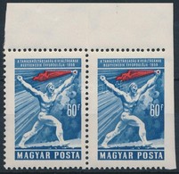 ** 1959 Magyar Tanácsköztársaság 60f  Jobb Oldalon Fogazatlan ívszéli Pár / Mi 1579 Pair,  Imperforate On The Right Side - Sonstige & Ohne Zuordnung