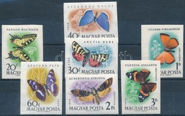 ** 1959 Lepke (I.) Vágott Sor (12.000) / Mi 1633-1639 Imperforate Set - Sonstige & Ohne Zuordnung