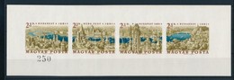 ** 1961 Bélyegnap - Budapest Panoráma Vágott Blokk (400.000) (apró Gumihibák) / Mi 1789-1792 Imperforate Block, Present  - Sonstige & Ohne Zuordnung