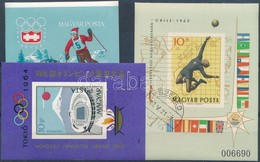 O 1962-1964 3 Klf Vágott Blokk (16.000) / 3 Different Imperforate Blocks - Autres & Non Classés