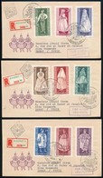 1963 Népviseletek Vágott Sor Ajánlott 3 Db FDC-n (10.000) / Mi 1954-1962 Imperforate Set On 3 Registered FDC's - Sonstige & Ohne Zuordnung