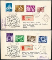 1964 Közlekedés II. Vágott Sor 2 Db Ajánlott FDC-n (6.000) / Mi 2009-2016 Imperforate Set On 2 Registered FDC's - Sonstige & Ohne Zuordnung