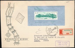 1964 Erzsébet Híd Vágott Blokk Ajánlott FDC-n (20.000) / Mi 45 Imperforate Block On Registered FDC - Sonstige & Ohne Zuordnung