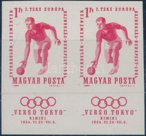 ** 1964 Évfordulók-események Verso Tokyo Vágott Pár Alsó ívszéllel (80.000) / Mi 2041 Imperforate Pair With Tab (Scott 7 - Andere & Zonder Classificatie