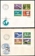 1970-1971 3 Klf Vágott Űrkutatás Blokk 3 FDC-n (10.500) / 3 Different Imperforate Blocks On FDC's - Other & Unclassified