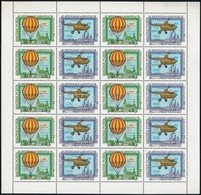 ** 1974 Bélyegnap (47.) - Aerofila (III) Teljes ívsor (20.000) / Mi 2986-2989 Complete Sheets - Autres & Non Classés