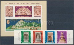 ** 1975 Bélyegnap Vágott Csík és Vágott Blokk (42.000) / Mi 3060-3063 Imperforate Stripe Of 4 + 115 Imperforate Block - Otros & Sin Clasificación