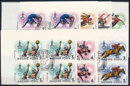 O 1980 Olimpia Moszkva Vágott Sor ívsarki Négyestömbökben (18.000) / Mi 3433-3439 Imperforate Corner Blocks Of 4 - Other & Unclassified