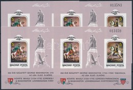 ** 1982 George Washington 4 Db Vágott Blokk (14.000) / 4 X Mi 158 Imperforate  Blocks - Otros & Sin Clasificación