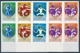 ** 1988 Olimpia Vágott Sor ívszéli Négyestömbökben (16.000) / Mi 3959-3962 Imperforate Set In Margin Blocks Of 4 - Sonstige & Ohne Zuordnung