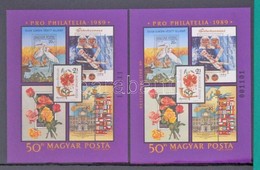 ** 1989 Bélyegkincstár, Benne Ajándék Blokk Fekete Sorszámmal (10.000) /  Year Book Including Mi Block 207 With Black Nu - Altri & Non Classificati