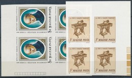 ** 1990 Kölcsey és Singer Varrógép ívsarki Vágott Négyestömbök (17.600) / Mi 4066 + 4098 Imperforate Corner Blocks Of 4 - Sonstige & Ohne Zuordnung