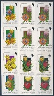 ** 1990 Földrészek Virágai Vágott Sor Négyestömbökben (22.000) / Mi 4077-4080 Imperforate Blocks Of 4 - Otros & Sin Clasificación