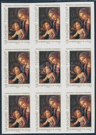 ** 1990 Karácsony Vágott 9-es Tömb (16.200) / Mi 4119 Imperforate Block Of 9 - Autres & Non Classés