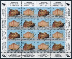 1991 Magyarország Csatlakozása A CEPT-hez MINTA Teljes ív (20.000) / Mi 4131-4132 Complete Sheet SPECIMEN - Autres & Non Classés