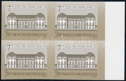 ** 1991 Kastélyok IV. ívszéli Vágott Négyestömb (22.000) / Mi 4149 Imperforate Margin Block Of 4 - Other & Unclassified