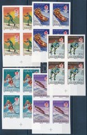 ** 1991 Téli Olimpia Vágott Sor ívszéli Négyestömbökben (20.000) / Mi 4175-4179 Imperforate Margin Blocks Of 4 - Otros & Sin Clasificación