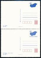 Ca. 1990 Képeslap, A Dunántúl Alsó Része Teljesen Egyenes Tévnyomattal + Támpéldány / PS-card With Plate Variety - Sonstige & Ohne Zuordnung