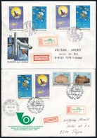 1991-2000 Europa CEPT 3 Klf Levél, Közte 2 Db Vágott Sor (17.800) / Europa CEPT 3 Covers, 2 With Imperforate Sets - Autres & Non Classés