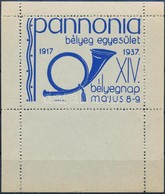 ** 1937/2cb Pannóniai Bélyegegyesület Emlékív / Souvenir Sheet - Other & Unclassified