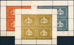 ** 1946 Magyar-szovjet Művelődési Társaság 3 Db Klf Színű Levélzáró Kisív / 3 Different Colours Souvenir Sheets - Other & Unclassified