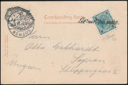 1902 Képeslap Hajóposta Bélyegzéssel / Postcard 'Lett Arr. Per Mare' - Altri & Non Classificati