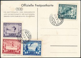 1933 Fis Mi 551-554 Alkalmi Bélyegzéssel Címzetlen Képeslapon / With Special Concellation On Blanco Postcard - Sonstige & Ohne Zuordnung