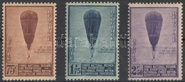 ** 1932 Sztratoszférakutatás, Piccard Ballon Sor Mi 344-346 - Sonstige & Ohne Zuordnung