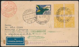 1933 Budapestre Küldött Zeppelin Levelezőlap / Zeppelin Postcard To Budapest - Andere & Zonder Classificatie