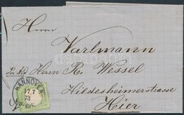 1873 Mi 17a Helyi Levélen / On Local Cover 'HANNOVER'. Certificate: Sommer - Altri & Non Classificati