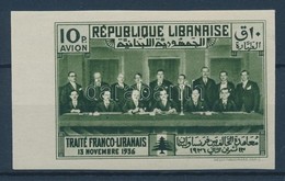 * 1936 Francia-libanoni Egyezmény Kiadatlan Légiposta Bélyeg, Vágott / France-Liban Treaty Unissued Airmail Stamp, Imper - Autres & Non Classés