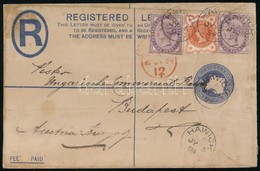 1894 Ajánlott Díjjegyes Levél / Registered PS-cover With Additional Franking 'HAWICK' - 'BUDAPEST' - Andere & Zonder Classificatie