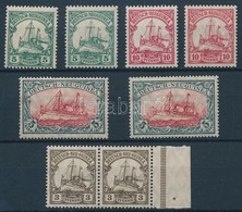 ** Deutsch-Neu-Guinea 1914 Mi 21 I-II, 22 I-II, 23I AI, 23II AII, 24 Pair - Other & Unclassified