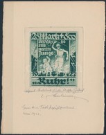 Ruhr-vidék 1923 Ludwig Hesshaimer Bélyegterve Szignózva és Feliratozva Ceruzával / Essay Of Ludwig Hesshaimer - Altri & Non Classificati