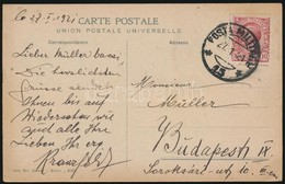 1921 Konstantinápoly Képeslap Katonai Postával Budapestre,
Constantinople Postcard With Military Post To Hungary - Altri & Non Classificati