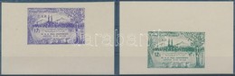 ** 1958 Regionális Konferencia 2 Fogazatlan ívsarki Színpróba / 2 Imperforate Margin Colour Proofs - Autres & Non Classés