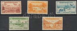 ** 1933 Forgalmi Bélyeg Sor / Definitive Stamp Set Mi 194-198 (Mi 194 Pici Betapadás, Törés / Small Gum Disturbance, Fol - Sonstige & Ohne Zuordnung